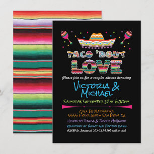 Mexican Fiesta taco bout love couples shower Invit Invitation