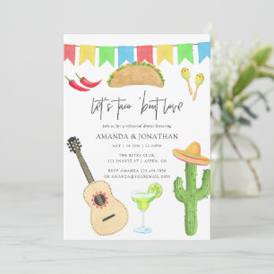 Mexican Fiesta Taco 'bout Love Rehearsal Dinner Invitation