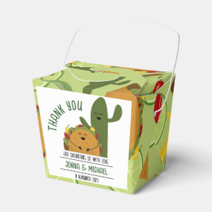 Mexican fiesta taco couples baby shower favour box