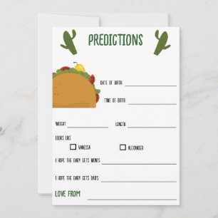 mexican fiesta taco predictions for baby game  invitation