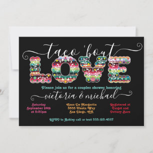 Mexican Fiesta Taco'bout Love couples shower Invi Invitation