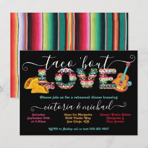 Mexican Fiesta Taco'bout Love Rehearsal Dinner Invitation