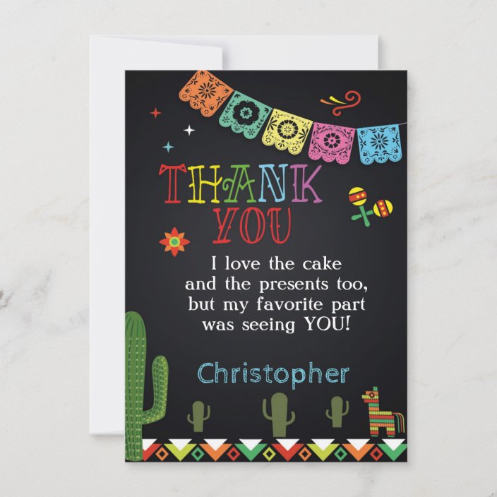 MEXICAN FIESTA THANK YOU CARD Zazzle co uk mexican-fiesta-thank-you-card-zazzle-co-uk