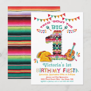 Mexican Fiesta the Big One 1st Birthday Invitation