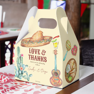 Mexican fiesta themed party personalised favour box