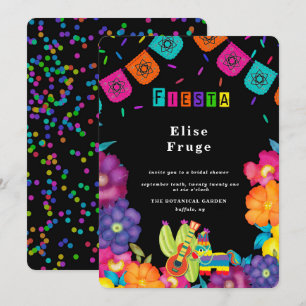 Mexican Fiesta Vivid Florals Bridal Shower Invitation