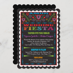 Mexican Fiesta Wedding Announcement Invitation