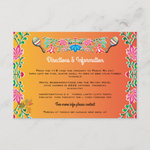 Mexican Fiesta Wedding info cards
