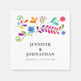 Mexican Fiesta Wedding Paper Napkin