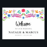 Mexican Fiesta Wedding Welcome Poster<br><div class="desc">Fiesta Wedding Reception Welcome Poster. Matching items in our store. Cava Party Design</div>