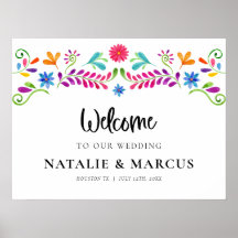 Mexican Fiesta Wedding Welcome Poster