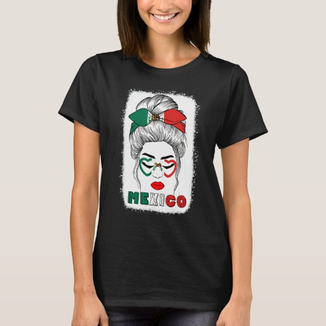 Mexican flag 16th September Mexico Independence Da T-Shirt (Front)
