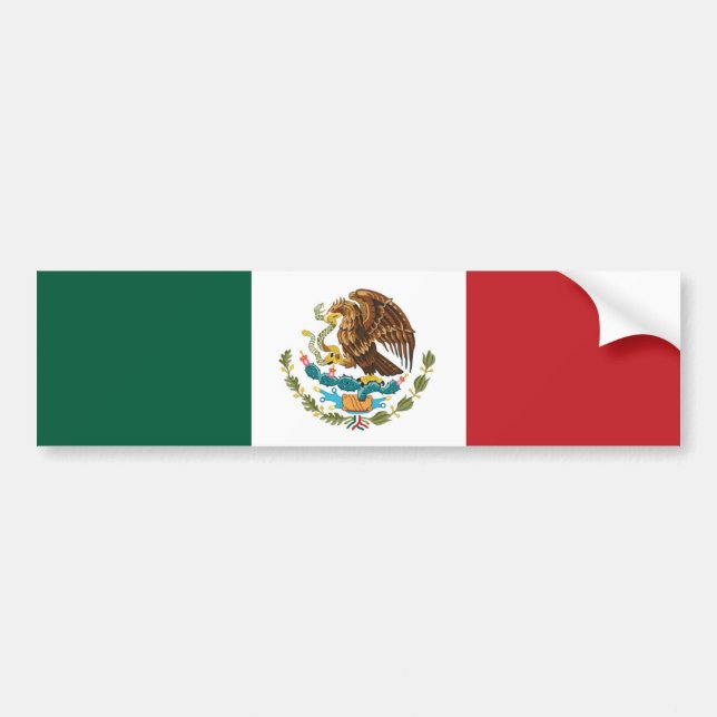 Mexican Flag bumper sticker (Front)