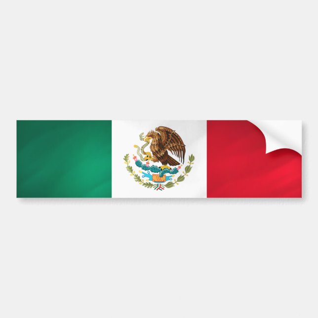 Mexican Flag Bumper Sticker (Front)
