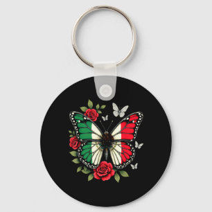 Mexican Flag Butterfly Mexico Key Ring