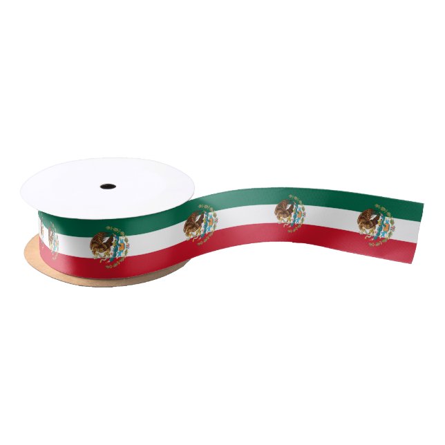 Mexican flag colours ribbon, Mexico patriot /sport Satin Ribbon (Spool)