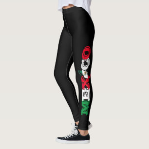 mexican flag country pride women fashion tight leggings