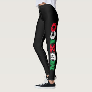 mexican flag country pride yoga fit womens fashion leggings