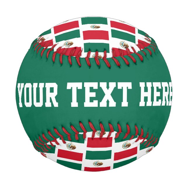 Mexican flag custom baseball sports gift (Back)