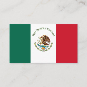 Mexican Flag Custom Business Card