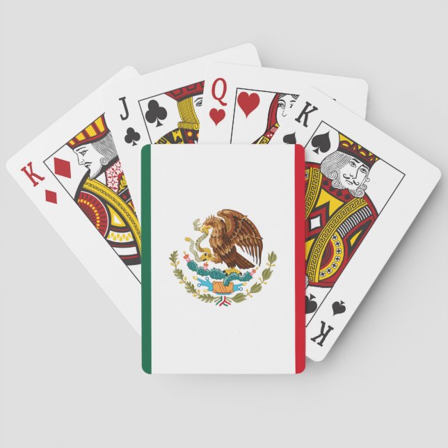 Mexican Flag Eagle Playing Cards (Back)