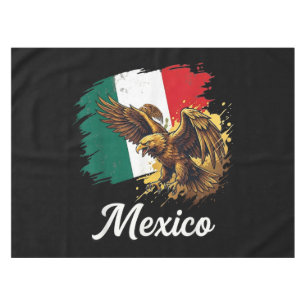 Mexican Flag Eagle Pride Vintage Tablecloth