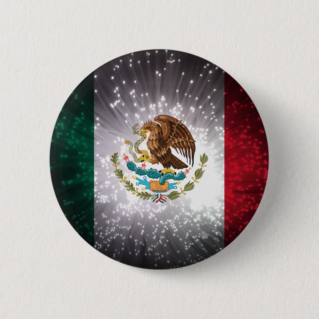 Mexican Flag Firework 6 Cm Round Badge (Front)