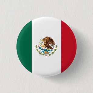 Mexican Flag, Flag of Mexico 3 Cm Round Badge