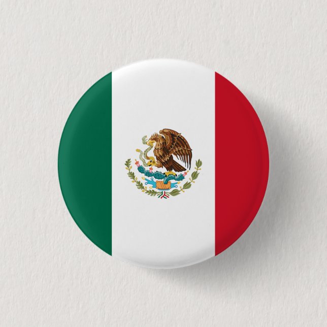 Mexican Flag, Flag of Mexico 3 Cm Round Badge (Front)