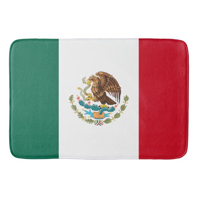 Mexican Flag - Flag of Mexico Bath Mat (Front)