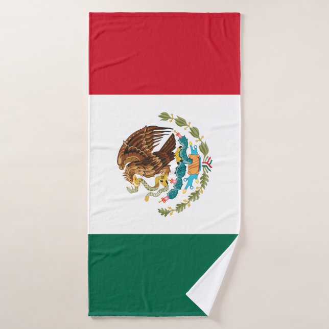 Mexican Flag - Flag of Mexico Bath Towel (Bath Towel)