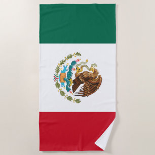 Mexican Flag - Flag of Mexico Beach Towel