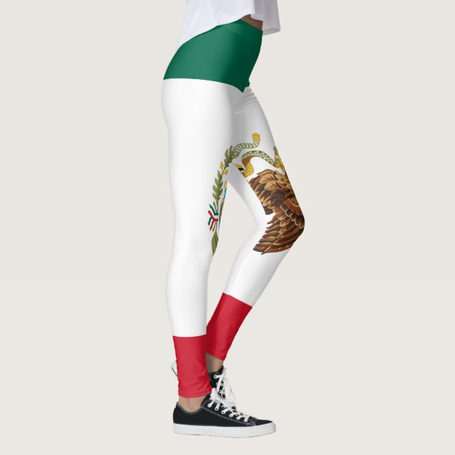 Mexican Flag - Flag of Mexico Leggings (Right)