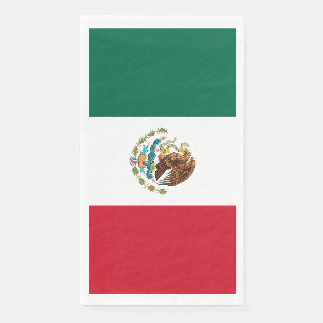 Mexican Flag - Flag of Mexico Napkin (Front)