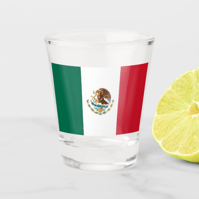 Mexican Flag - Flag of Mexico Shot glass (Front)