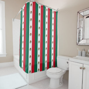 Mexican Flag - Flag of Mexico Shower Curtain