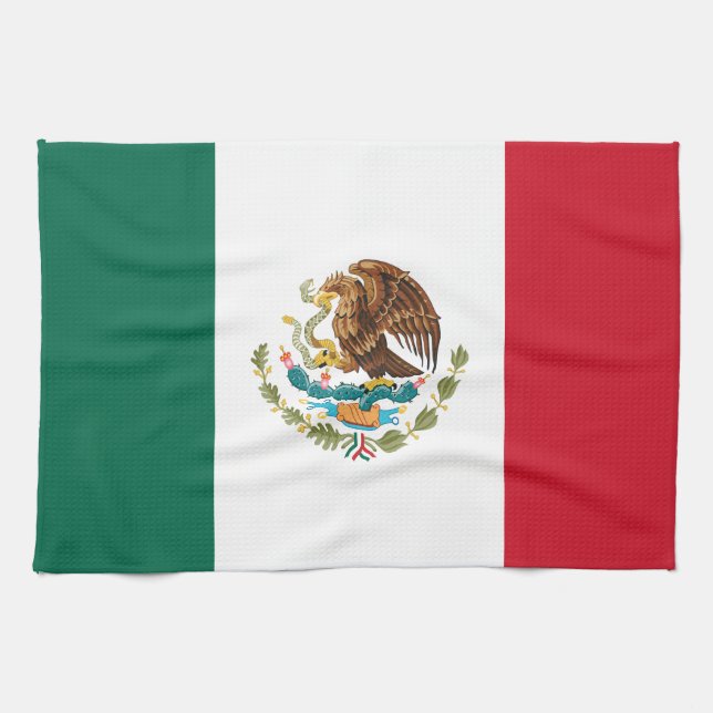Mexican Flag - Flag of Mexico Tea Towel (Horizontal)