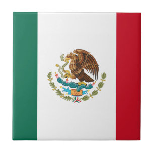 Mexican Flag - Flag of Mexico Tile