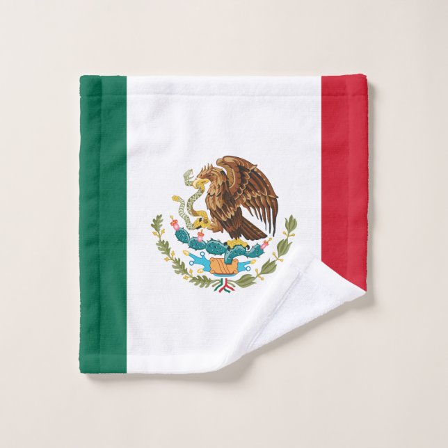 Mexican Flag - Flag of Mexico Wash Cloth (Wash Cloth)