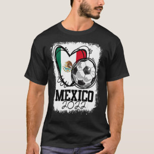 Mexican Flag Heart Mexican Soccer Team Mexican Pri T-Shirt