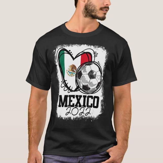 Mexican Flag Heart Mexican Soccer Team Mexican Pri T-Shirt (Front)