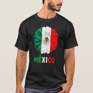 Mexican Flag Idea De Mexico Para Mujeres & Dahlia T-Shirt