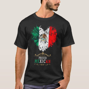 Mexican Flag Idea De Mexico Para Mujeres & Dahlia  T-Shirt