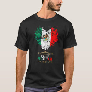 Mexican Flag Idea De Mexico Para Mujeres & Dahlia T-Shirt