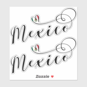 Mexican Flag In Heart, I Love Mexico