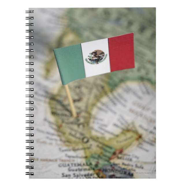 Mexican flag in map notebook (Front)