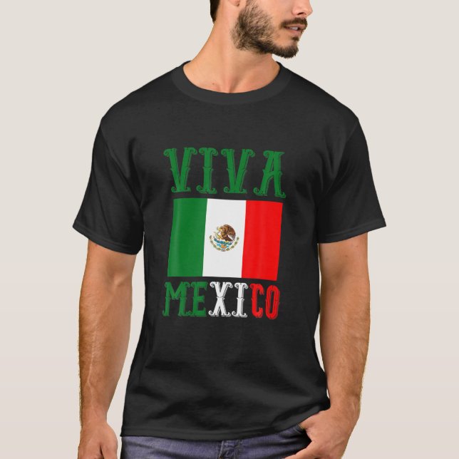 Mexican Flag Latin America Gift Idea Mexico T-Shirt (Front)