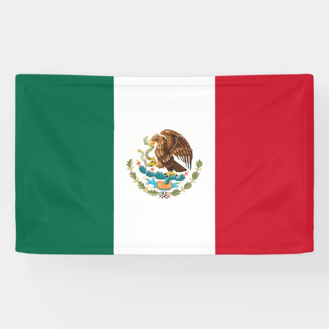 Mexican Flag (Mexico) Banner (Horizontal)