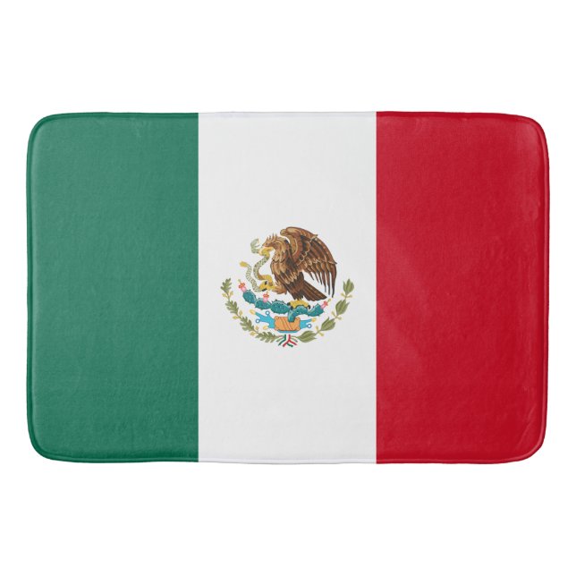 Mexican Flag (Mexico) Bath Mat (Front)