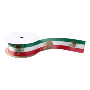 Mexican Flag & Mexico birthday party /sports Satin Ribbon
